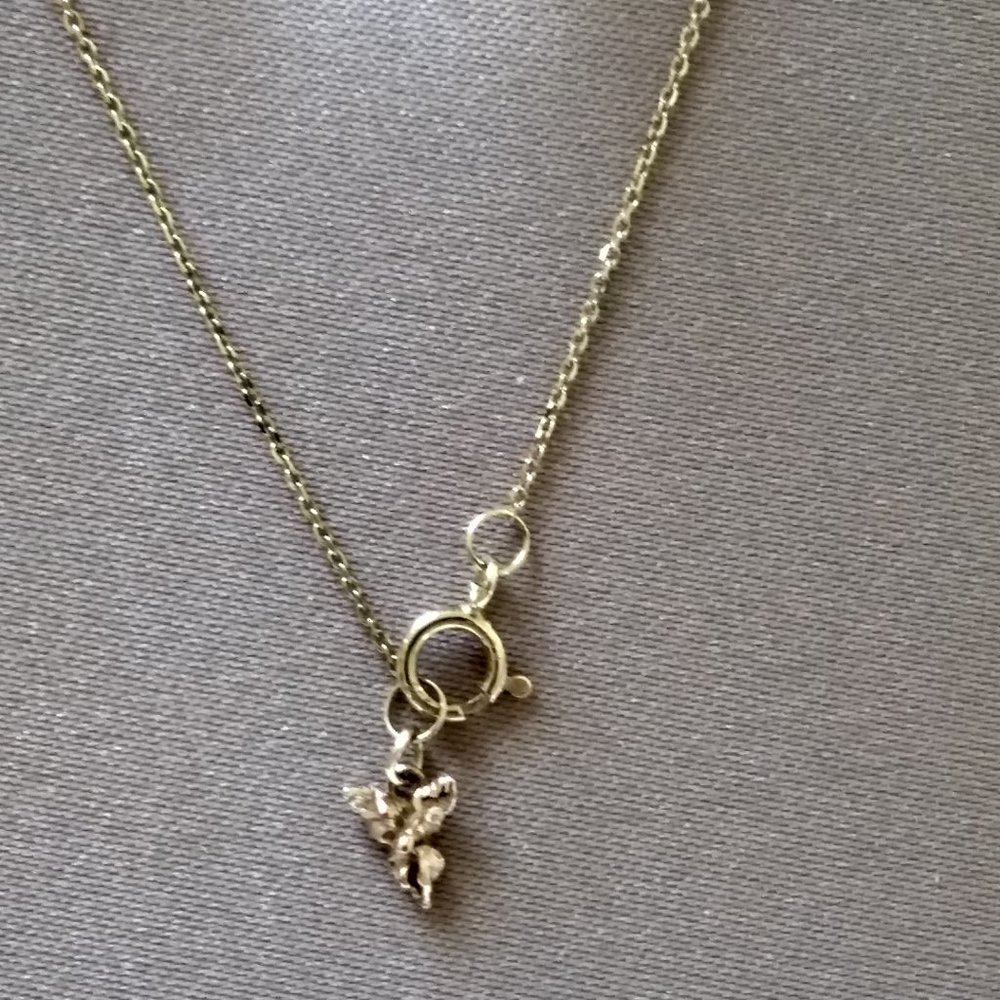 14k Gold Laurie Fleming Hidden Fairy Necklace